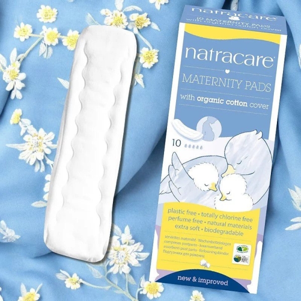 Natracare Serviettes de Maternité Biologiques - 10 Unités