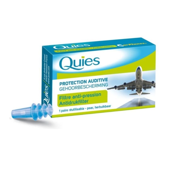 Quies Protection Auditive Avion Adulte - Filtres Anti-Pression Réutilisables