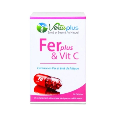 Vertu Plus Fer et Vitamine C - 30 Gélules | LE PARA