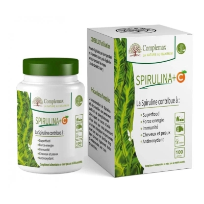 Complemax Spirulina + Vitamine C 400mg, 120 gélules