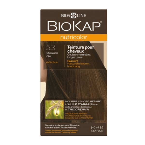 Biokap Nutricolor 5.3 Châtain Or Clair - Coloration Végétale