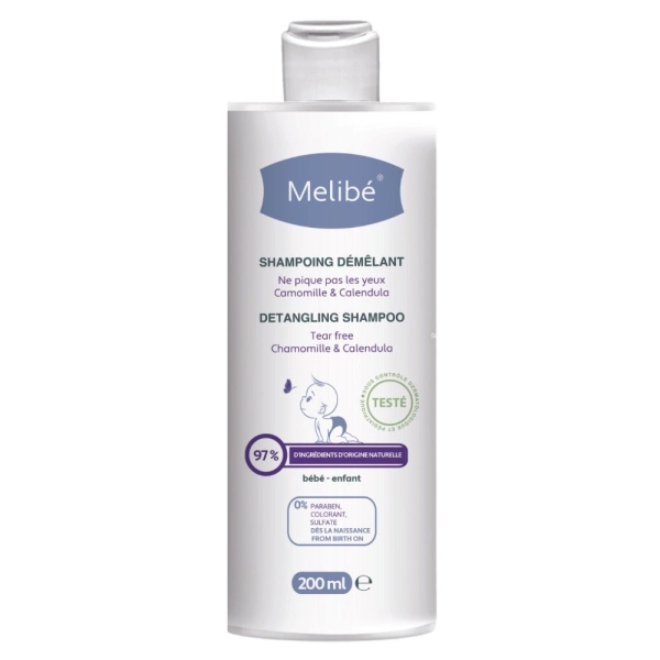 Melibé Bébé Shampoing Démêlant Sans Sulfate 200ml