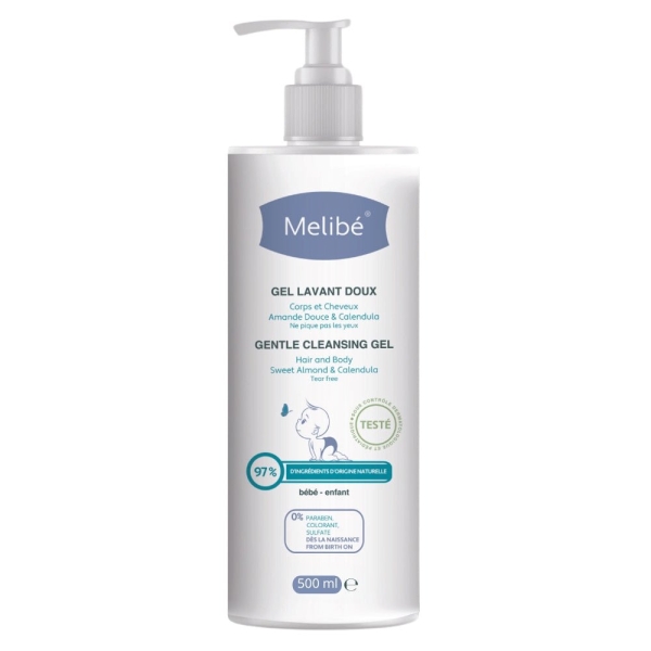 Melibé Gel Lavant Doux pour Bébé - 500ml