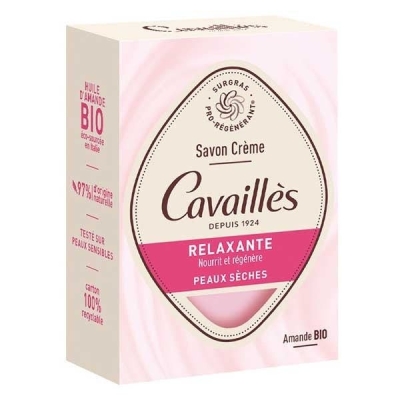 Savon Crème Relaxant Amande et Rose 115g - Cavaillès