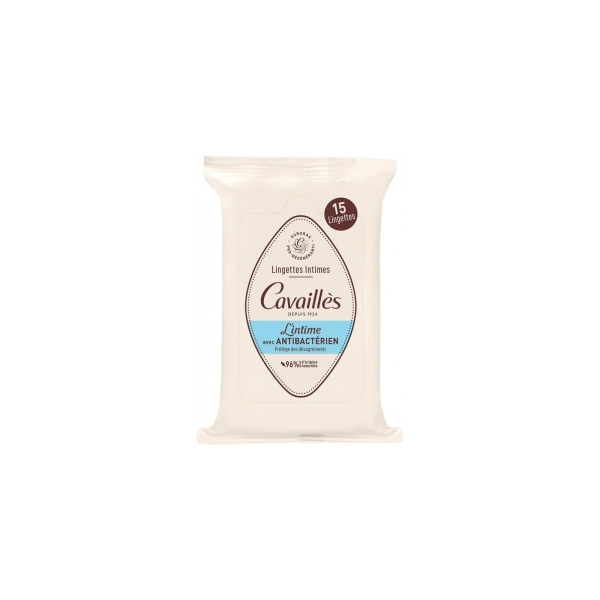 Cavaillès Lingettes Intimes Antibactériennes Thym 15 unités