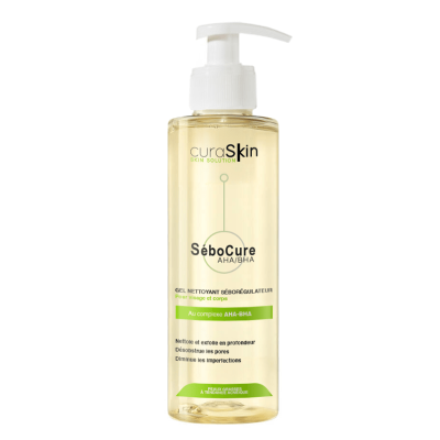 SéboCure Gel Nettoyant Peau Grasse 200ml - Curaskin