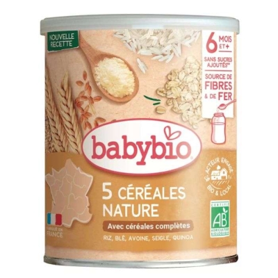 Céréales 5 Grains Bio Bébé 6 Mois+ - Babybio | LE PARA