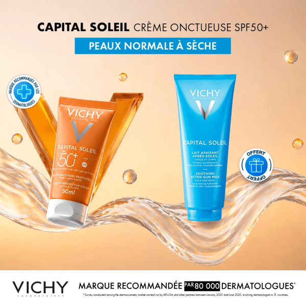 Vichy Capital Soleil Crème Onctueuse SPF50+ Peau Sensible Normale à Sèche