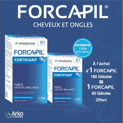 Forcapil Fortifiante Cheveux et Ongles 180 Gélules | LE PARA