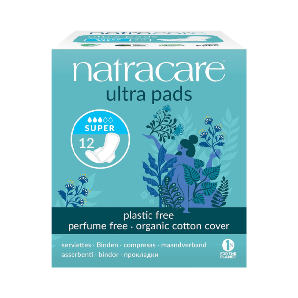 Natracare Serviettes Hygiéniques Ultra Super avec Ailettesx12