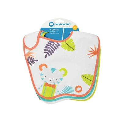 Bébé Confort Bavoirs Éponge Jungle Vibes x5 | LE PARA