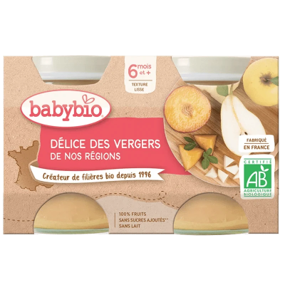 Babybio Délice des Vergers - Potion Fruitée 2x130G