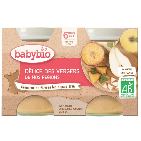 Babybio Délice des Vergers - Potion Fruitée 2x130G
