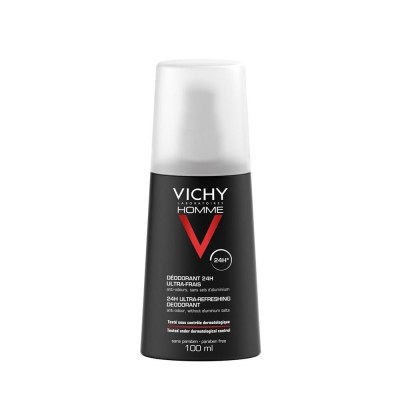 Vichy Homme Déodorant Vaporisateur Ultra-Frais 24H 100ml