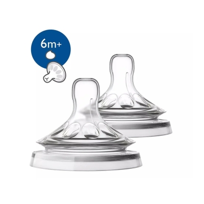 Tétines Natural 6 mois+ Débit Lent x2 - Avent | LE PARA