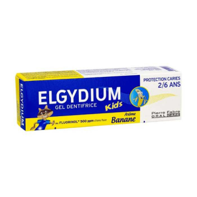 ELGYDIUM - Dentifrice kids banane 2- 6 ans 50 ml | LE PARA
