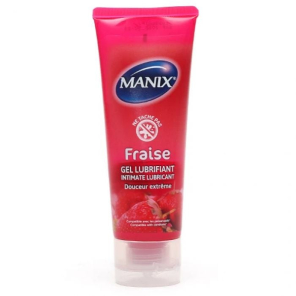 MANIX - Gel lubrifiant douceur extreme a la fraise 80 ml