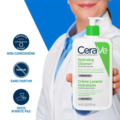 CERAVE - Creme lavante hydratante 473 ml | LE PARA