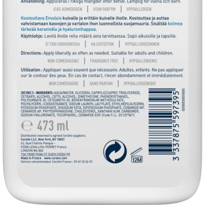CERAVE - Lait hydratant peaux seches a tres seches 473 ml