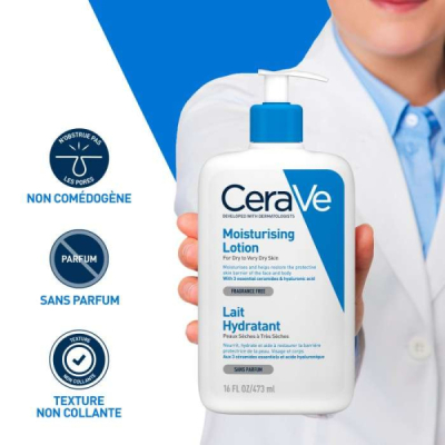 CERAVE - Lait hydratant peaux seches a tres seches 473 ml